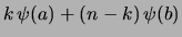 $ b=-a\,k/(n-k)$
