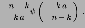 $\displaystyle \frac{1}{a}\psi(a)$
