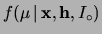$\displaystyle f(\mu\,\vert\,\mathbf{x},I)$