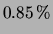 $ 0.85\,\%$