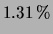 $ 1.31\,\%$