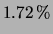 $ 1.72\,\%$