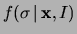 $\displaystyle \int_0^\infty\! f(\mu,\sigma\,\vert\,\mathbf{x},I)\,$