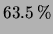 $ 63.5\,\%$