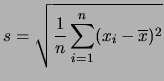 $\displaystyle \sum_{i=1}^n(x_i-\mu)^2 = n(\overline{x}-\mu)^2+
\sum_{i=1}^n(x_i-\overline{x})^2=
n(\overline{x}-\mu)^2+n\,s^2\,,$