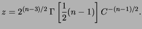 $\displaystyle \int_0^\infty \! z^{-n}
\exp{\left[-\frac{C}{2\,z^2}\right]}
\,$