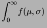$\displaystyle f(\mu\,\vert\,\mathbf{x})$