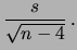 $\displaystyle \stackrel{(n>4)}{=}$