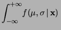$\displaystyle f(\sigma\,\vert\,\mathbf{x})$
