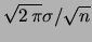 $\displaystyle \sigma^{-(n-1)}\exp{\left[-\frac{n\,s^2}{2\,\sigma^2}
\right]}\,,$