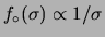 $\displaystyle \sim{\cal N}(s,s/\sqrt{2\,n})\,.$