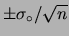 $ \sigma(X_f)=\sqrt{2}\sigma_\circ/\sqrt{n}$