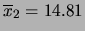 $ \overline{x}_1=12.21$