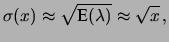 $\displaystyle \sigma(\lambda)$