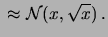 $\displaystyle \sigma(x) \approx \sqrt{\mbox{E}(\lambda)}
\approx \sqrt{x}\,,$