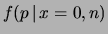 $\displaystyle (1-p)^n ,$