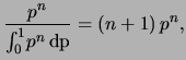 $\displaystyle f(p\,\vert\,x=n)$
