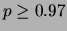 $ p\le 0.06$