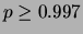 $ p\le 0.03$