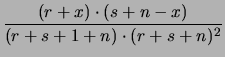 $\displaystyle \frac{r+x}{r+s+n}$