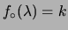 $ f_\circ(\lambda)$