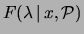 $\displaystyle \frac{\lambda^x\, e^{-\lambda}}{x!}$