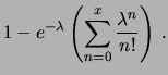 $\displaystyle F(\lambda\,\vert\,x,{\cal P})$