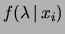 $\displaystyle 1 - e^{-\lambda}\left(\sum_{n=0}^x \frac{\lambda^n}{n!}\right)\,.$