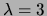 $ P(x=0\,\vert\,\lambda=3,{\cal P})=5\%$