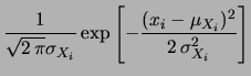 $\displaystyle f(x_i\,\vert\,\mu_{X_i},m,c)\cdot f(y_i\,\vert\,\mu_{X_i},m,c)$