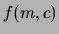 $ \rho(m,c)$