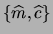 $ \rho(\widehat{m},\widehat{c})$
