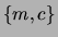 $ \{\widehat{m},\widehat{c}\}$