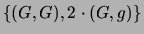 $ \{(G,G), (G,g), (g,G)\}$