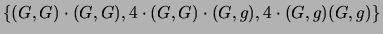 $ (g,G)$