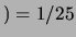 $ ) = 16/25$