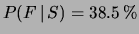 $ P(F) = 44.9\,\%$