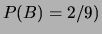 $ P(A)=4/9$