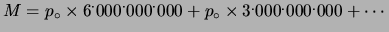 $ p_\circ = 3.33\times 10^{-8}$