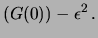 $\displaystyle (G(\epsilon)) =
-p\left[1-(p+\epsilon)\right]^2 - (1-p)\left[p+e\right]^2
=$