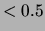 $ >0.5$