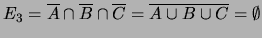 $ E_2 = A\cap B \cap C$