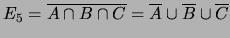 $ E_4 = A\cup B \cup C = \Omega $