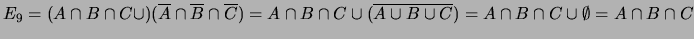 $ E_8 = A\cap \overline{B}$