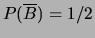 $ P(\overline A)= 2/3$