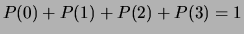 $ P(3) = P(RRR) = 3/7\times 2/6 \times 1/5 = 6/210 = 0.029$
