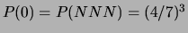 $ P(0) + P(1) + P(2) + P(3) = 1$