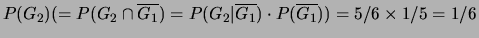 $ P(G_1)= 1/6$