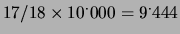 $ P(C)=17^2/18^3=4.96\,\%$