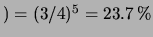 $ ) = 1/4$